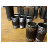 Lot of (78) 1-1/4" Steel Pipe Nipples - (6) 3", (2) 3-1/2", (9) 4", (22) 4-1/2", (19) 5", (12) 5-1/2", (6) 6", (2) 6-1/2"