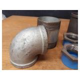 Lot of (11) Steel Pipe Fittings - (8) 3" x 2-1/2" Bushings, (1) 3" Tee, (1) 3" 90° Elbow, (1) 4" x 5-1/2" Nipple