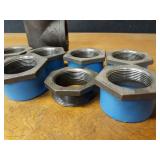 Lot of (11) Steel Pipe Fittings - (8) 3" x 2-1/2" Bushings, (1) 3" Tee, (1) 3" 90° Elbow, (1) 4" x 5-1/2" Nipple