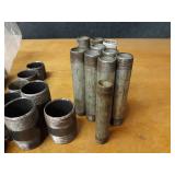 Lot of Assorted 2" to 1" Steel Pipe Fittings