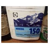 (3) Partial Jugs of Mineral Oil and Bottle of Vacuum Pump Oil