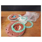 Large Lot of Pipe & Flange Pipe Gaskets - From about 3" to 6" Pipe