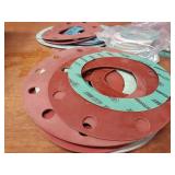 Large Lot of Pipe & Flange Pipe Gaskets - From about 3" to 6" Pipe