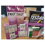 Lot of Assorted HVAC Acid Test Kits, Glo-Stick Capsules, Foam Tape and More