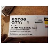 Lot of (3) VIEGA PureFlow System Copper 6-Outlet Manifolds