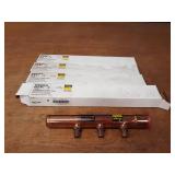 Lot of (4) VIEGA PureFlow System Copper 3-Outlet Manifolds