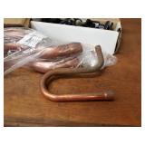 Lot of Copper Fittings, Copper P-Traps, Pipe Clamps and More