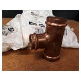 NIBCO PressSystem Copper Fittings - (8) 2" x 2" x 1-1/2" Reducing Tees