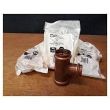 NIBCO PressSystem Copper Fittings - (7) 2" x 2" x 1-1/2" Reducing Tees
