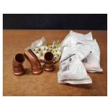 NIBCO & VIEGA PressSystem Copper Fittings - (10) 1-1/2" 45° Elbows (FTG x PRESS)