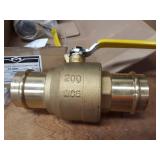 Lot of (2) Milwaukee Valve Co. 2" (Press x Press) Brass Ball Valves