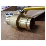 Lot of (2) Milwaukee Valve Co. 2" (Press x Press) Brass Ball Valves