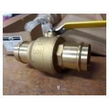 Lot of (2) Milwaukee Valve Co. 2" (Press x Press) Brass Ball Valves