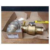 Lot of (2) Milwaukee Valve Co. 2" (Press x Press) Brass Ball Valves