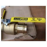 Lot of (2) Milwaukee Valve Co. 2" (Press x Press) Brass Ball Valves