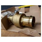 Lot of (2) Milwaukee Valve Co. 2" (Press x Press) Brass Ball Valves