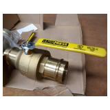 Lot of (2) Milwaukee Valve Co. 2" (Press x Press) Brass Ball Valves