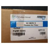 Sealed Case of (6) Air Filters - 12" x 24" x 4" - MERV 8