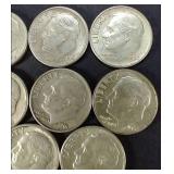 10 90% Silver Roosevelt Dimes
