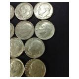 10 90% Silver Roosevelt Dimes