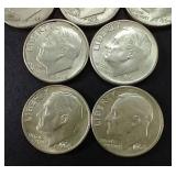 10 90% Silver Roosevelt Dimes