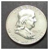 1957 Proof(?) Franklin Silver Half Dollar