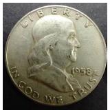 2 90% Silver Franklin Half Dollars