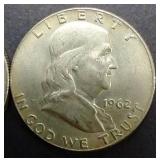 2 90% Silver Franklin Half Dollars