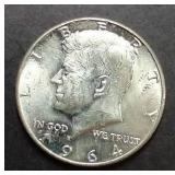 1964 Kennedy 90% Silver Half Dollar