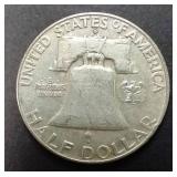 1957-D 90% Silver Franklin Half Dollar