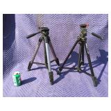 2 Adjustable Camera Tripods