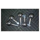 Five 2 Inch Trailer Hitch Balls With 5/8" Shank, 3500 lbs.