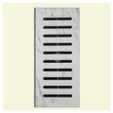 Carrara Glazed Polished Porcelain 5 in. x 11 in. Floor Vent Register Tile Edging Trim