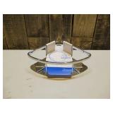 Aluminum 3 in. H x 10.75 in. W x 7.5 in. D Solid Corner Basket in Chrome