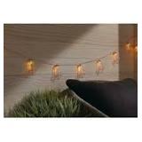 Hampton Bay 12 ft. 10-Light Battery Operated Metal Indoor Integrated LED String Lights