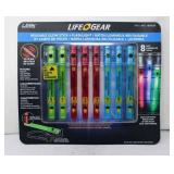 Life Gear LED Reusable Glow Stick + Flashlight+whistle Assorted 8 Pack