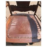 Old Gliding Rocking Chair on Wheels