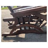 Old Gliding Rocking Chair on Wheels