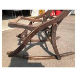 Antique Foldable Wood Rocking Chair