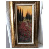 Poppyseed Painting and Floral Arrangement