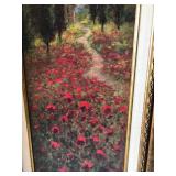 Poppyseed Painting and Floral Arrangement