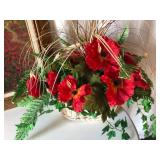 Poppyseed Painting and Floral Arrangement