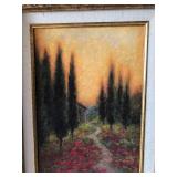 Poppyseed Painting and Floral Arrangement