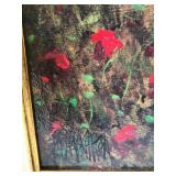 Poppyseed Painting and Floral Arrangement