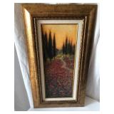 Poppyseed Painting and Floral Arrangement