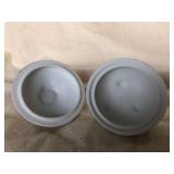 Vintage Lefton Bone China Trinket Box #2771 & Flower Trinket Box