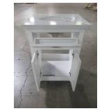 Home Decorators Collection Lamport 25 in. x 22 in. Bath Vanity in White with Engineered Stone Vanity Top in Artisan White with White Sink LMWVT2522D