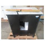 Blaine 30 in. Vanity in Black with Marble Vanity Top in Carrara White BFBLAINE30