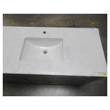 Wyndham Collection Beckett 84 in. W x 22 in. D Double Vanity in Dark Gray with Cultured Marble Vanity Top in White with White Basins WCG242484DKGWCUNSMXX