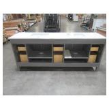 Wyndham Collection Beckett 84 in. W x 22 in. D Double Vanity in Dark Gray with Cultured Marble Vanity Top in White with White Basins WCG242484DKGWCUNSMXX